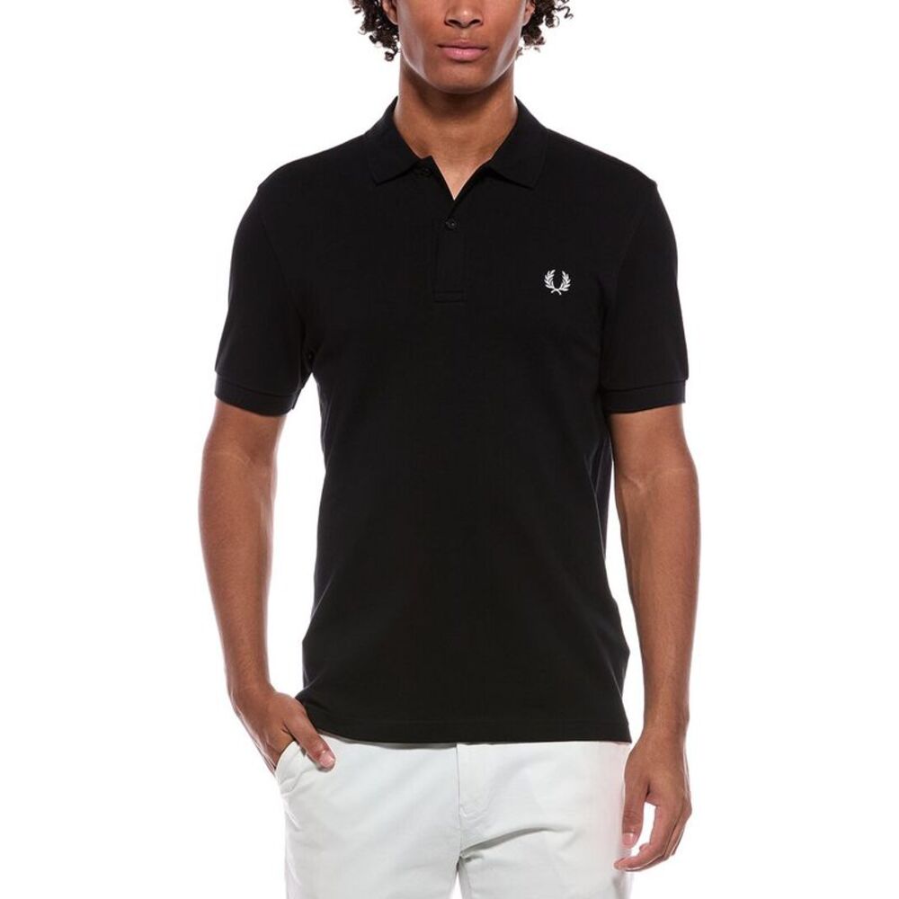 Fred Perry Mens  Pique Polo Shirt, Black